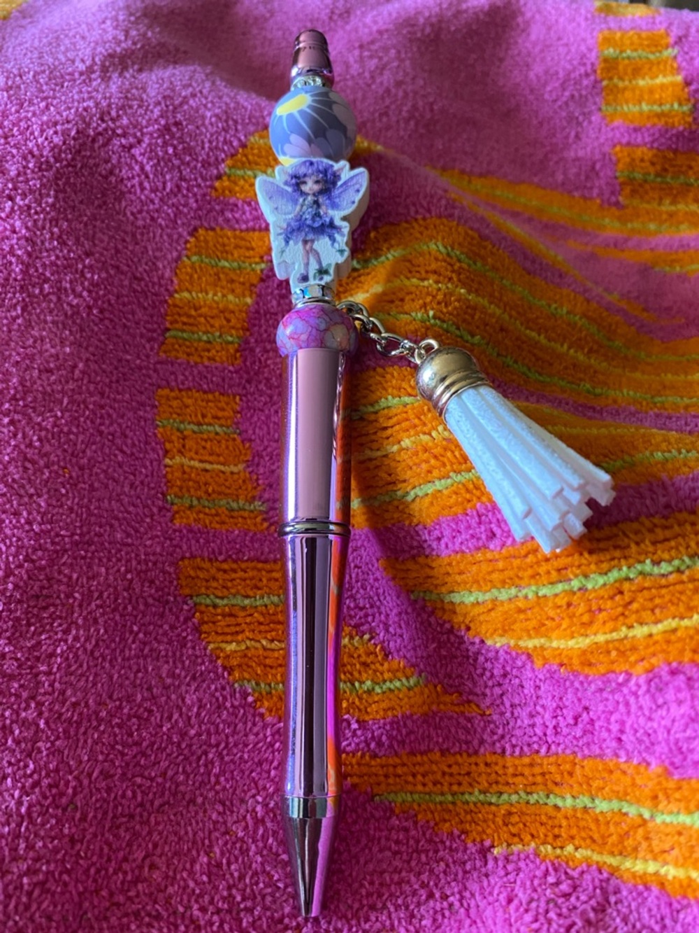 Pink Fairy Charm Tassel Ballpoint Pen - Women Accessories